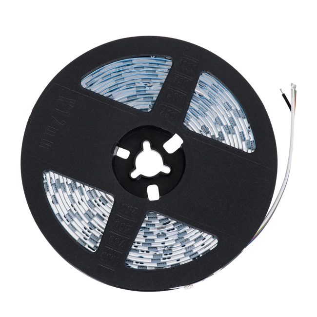 PRISMA 70263 Ταινία LED 24W/m 2400lm/m 120° DC 24V IP20 60 x SMD5050 Chip/m Πολύχρωμο RGBW+WW Dimmable - Sanan SMD Chip - Μ500 x Π1.2 x Υ0.2cm - Ρολό 5 Μέτρων - 5 Χρόνια Εγγύηση - 3