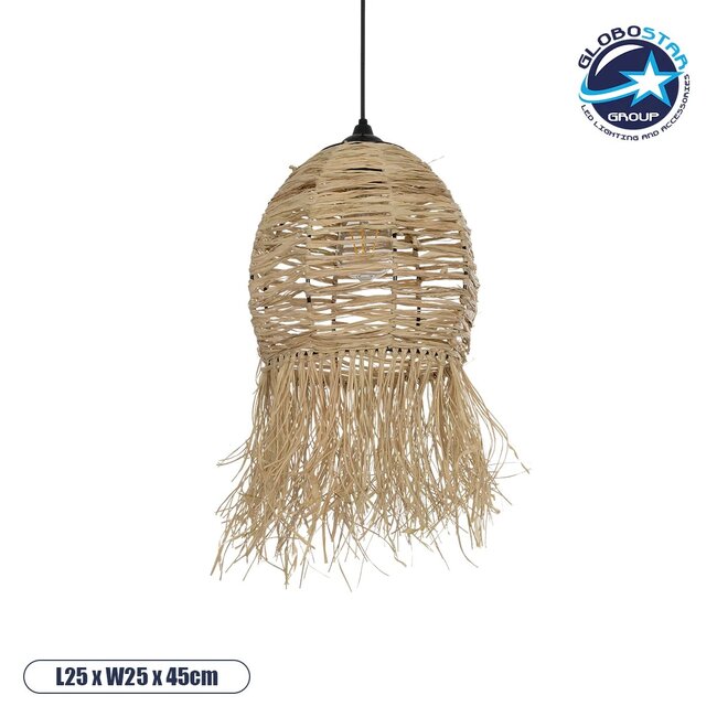 ROKA 205-0076 Boho Κρεμαστό Φωτιστικό Οροφής με Ντουί 1 x E27 AC 220-240V IP20 - Μπεζ - M25 x Π25 x Υ45cm ROKA 205-0076 Boho Κρεμαστό Φωτιστικό Οροφής με Ντουί 1 x E27 AC 220-240V IP20 - Μπεζ - M25 x Π25 x Υ45cm