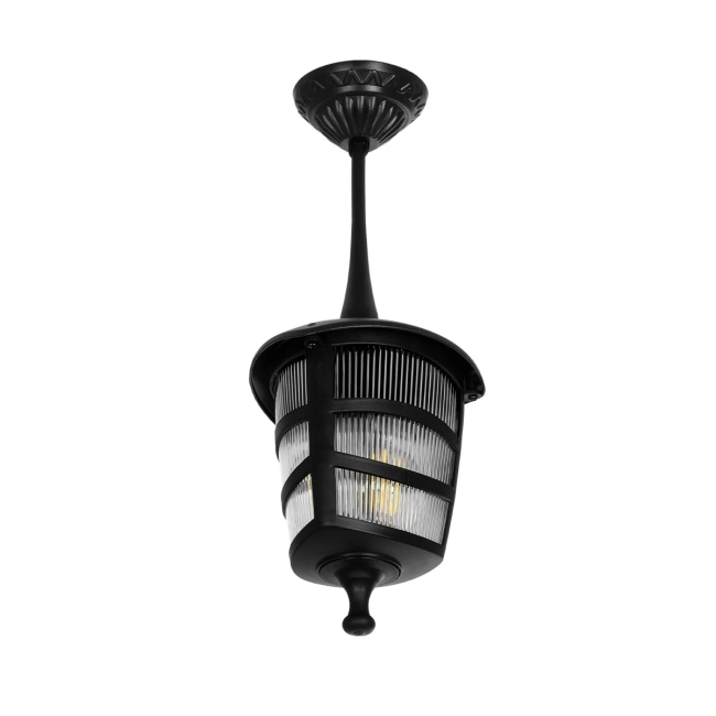 ZARDIN 203-0204 Vintage Φωτιστικό Οροφής με Ντουί 1 x E27 AC 220-240V IP44 - Μαύρο - Μ17 x Π17 x Υ42cm ZARDIN 203-0204 Vintage Φωτιστικό Οροφής με Ντουί 1 x E27 AC 220-240V IP44 - Μαύρο - Μ17 x Π17 x Υ42cm