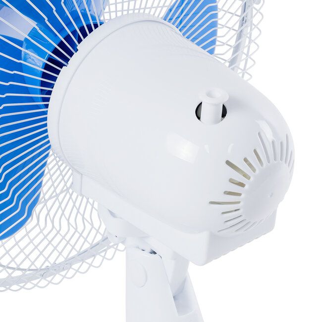 SOLARI-FAN 85353 Solar Fan Αυτόνομος Ηλιακός Επιτραπέζιος Ανεμιστήρας 25W 2 Λειτουργιών Ρεύματος με AC 220-240V ή με Φωτοβολταϊκό Panel 9V 12W & Επαναφορτιζόμενη Μπαταρία Li-ion 7.4V 4400mAh - 3 Ταχύτητες - IP20 - Μ24 x Π36 x Υ49cm - Λευκό & Μπλε - 2 Years Warranty - 7