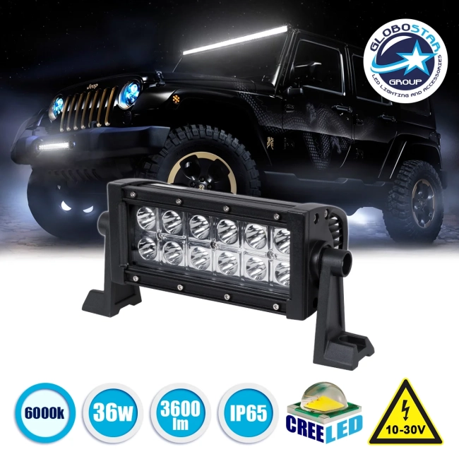 85460 PRO Series Μπάρα Ίσια - Straight για Αυτοκίνητα & Φορτηγά LED CREE XBD 36W 3600lm DC 10-30V Αδιάβροχη IP65 Ψυχρό Λευκό 6000K