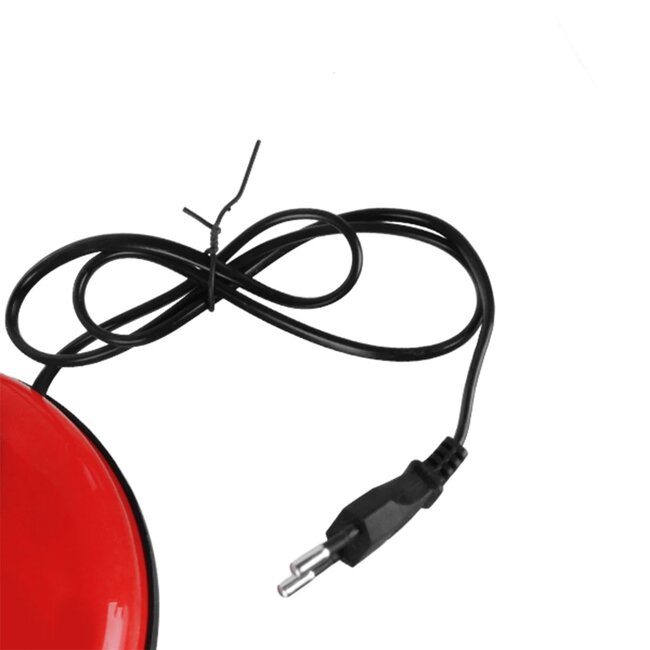 STUDENT GLB-102-0012 Μοντέρνο Επιτραπέζιο Φωτιστικό Πορτατίφ με Ντουί 1 x E27 AC 220-240V IP20 - Κόκκινο & Μαύρο - Μ14 x Π14 x Υ32cm - 12