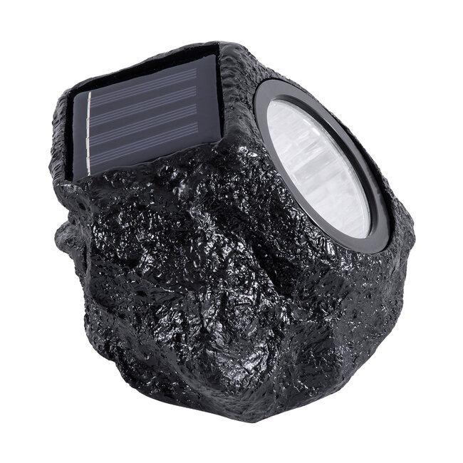 71509 Αυτόνομο Ηλιακό Φωτιστικό LED SMD 1W 100lm με Ενσωματωμένη Μπαταρία 600mAh - Φωτοβολταϊκό Πάνελ με Αισθητήρα Ημέρας-Νύχτας Αδιάβροχο IP65 Διακοσμητική Πέτρα - Βράχος Κήπου Θερμό Λευκό 2700K - 4
