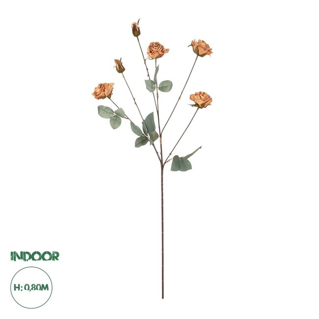 Artificial Garden PINK ROSE BRANCH 21302 Τεχνητό Διακοσμητικό Κλαδί Τριαντάφυλλα Ροζ Y80cm