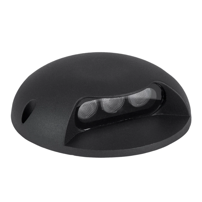  STEPLUNA 90617 Φωτιστικό Σκαλοπατιού / Διαδρόμου LED 3W 345lm 10° DC 24V Αδιάβροχο IP65 Φυσικό Λευκό 4500K Dimmable - Bridgelux SMD Chip - Μαύρο Ματ - Μ12 x Π12 x Υ3cm - 3 Χρόνια Εγγύηση