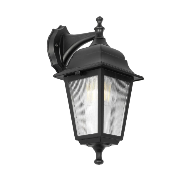  SOLME 203-0211 Vintage Φωτιστικό Τοίχου - Απλίκα με Ντουί 1 x E27 AC 220-240V IP44 - Μαύρο - Μ15 x Π20 x Υ35cm