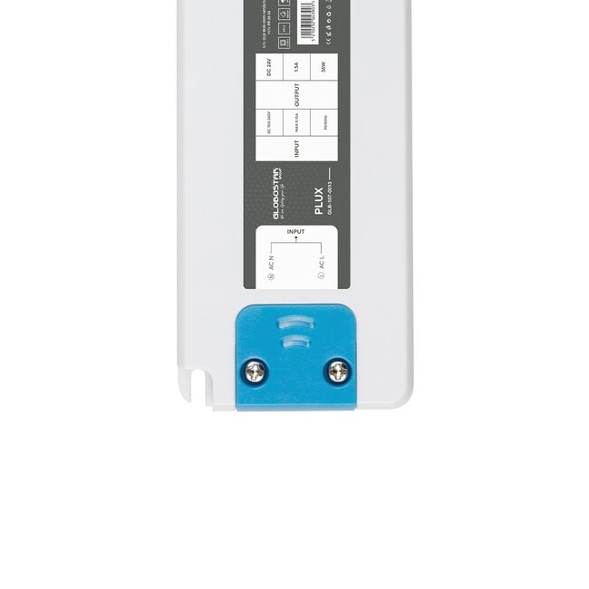 PLUX GLB-107-0013 Τροφοδοτικό/Μετασχηματιστής Class II SELV 36W 1.5A AC 220-240V σε DC 24V IP20 - Λευκό Ματ - Μ12.8 x Π5 x Υ1.5cm - 3 Χρόνια Εγγύηση - 4