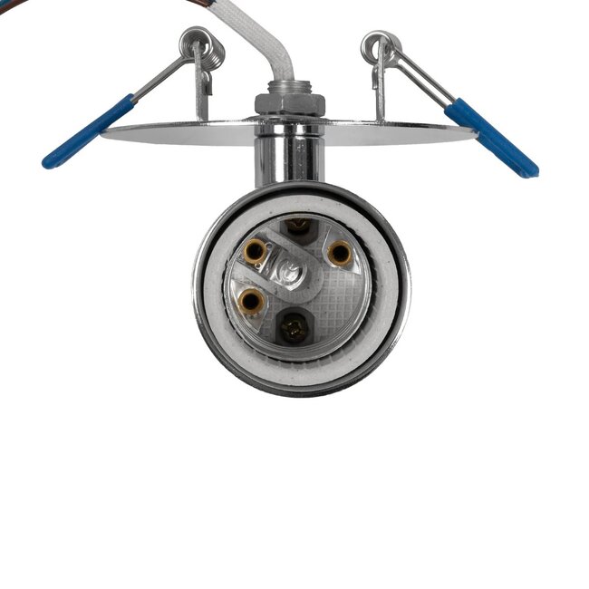 SARA 999-0059 Χωνευτό Φωτιστικό Οροφής Σποτ Μονόφωτο 1 x E27 IP20 Ασημί Μέταλλο - Μ8,5 x Π8,5 x Υ11cm