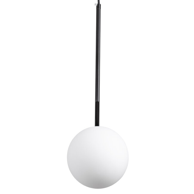 MONROE 00959 Μοντέρνο Κρεμαστό Φωτιστικό Οροφής Μονόφωτο Μαύρο - Λευκό Μεταλλικό Μπάλα Φ15 x Υ49cm - 8