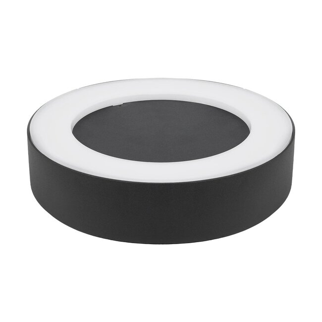 LINEART GLB-103-0038 Φωτιστικό Τοίχου / Απλίκα LED 18W 1620lm 120° AC 220-240V Αδιάβροχο IP65 Θερμό Λευκό 2700K - Sanan SMD Chip - Μαύρο Ματ - Μ20 x Π4.5 x Υ20cm - 3 Χρόνια Εγγύηση - 4