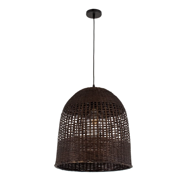  BORA-BORA 01736 Boho Κρεμαστό Φωτιστικό Οροφής με Ντουί 1 x E27 AC 220-240V IP20 - Καφέ - Μ42 x Π42 x Y44cm - 4