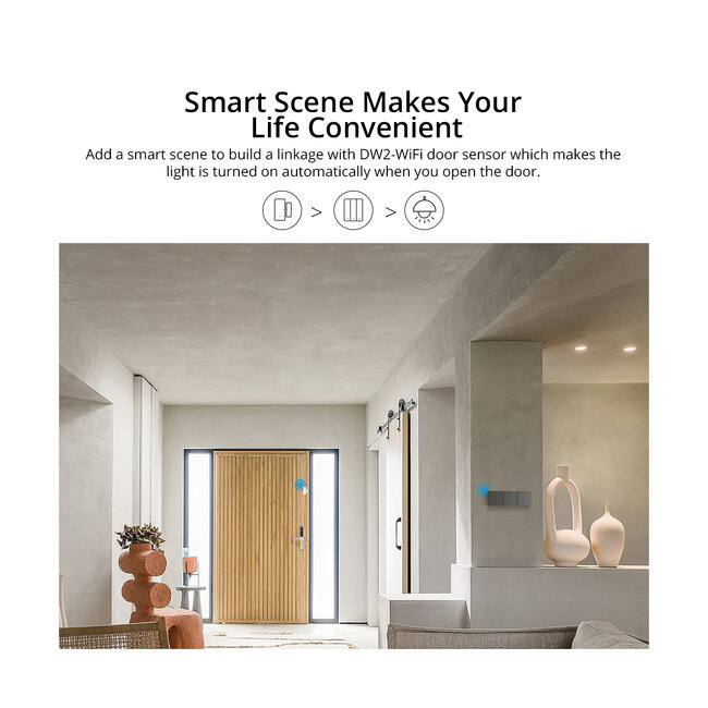 80088 SONOFF M5-2C-80 SwitchMan Mechanical Smart Switch WiFi & Bluetooth AC 100-240V Max 10A 2200W (5A/Way) 2 Way - 12