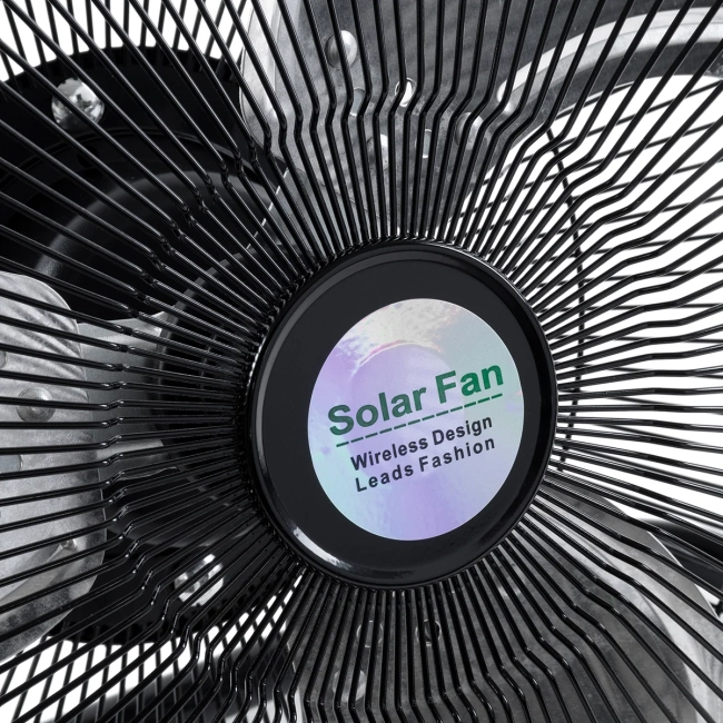 SOLARO-FAN 85352 Solar Fan Αυτόνομος Ηλιακός Επιδαπέδιος Ανεμιστήρας 25W 2 Λειτουργιών Ρεύματος με AC 220-240V ή με Φωτοβολταϊκό Panel 9V 12W & Επαναφορτιζόμενη Μπαταρία Li-ion 7.4V 4400mAh - 12 Ταχύτητες - Ενσωματωμένο USB 2.0 Charger Συσκευών - IP20 - Μ42 x Π20 x Υ35cm - Μαύρο & Ασημί - 2 Years Wa - 6