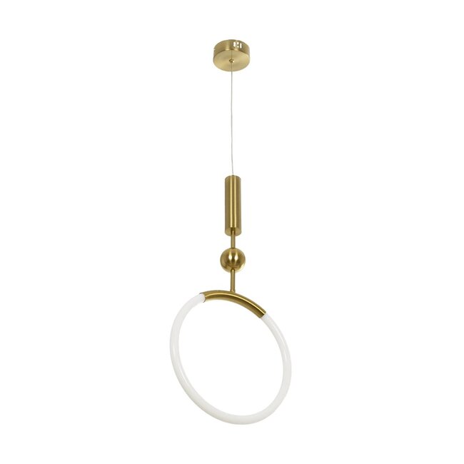 kelvo® GLOW KLV-101-0175 Κρεμαστό Φωτιστικό Οροφής LED 18W 1800lm 360° AC 220-240V IP20 Ρυθμιζόμενο Λευκό CCT με On/Off 2700K/4500K/6000K - Lumileds SMD Chip - Χρυσό Πλατίνα - Μ30 x Π6 x Υ60cm - 3 Χρόνια Εγγύηση - 6