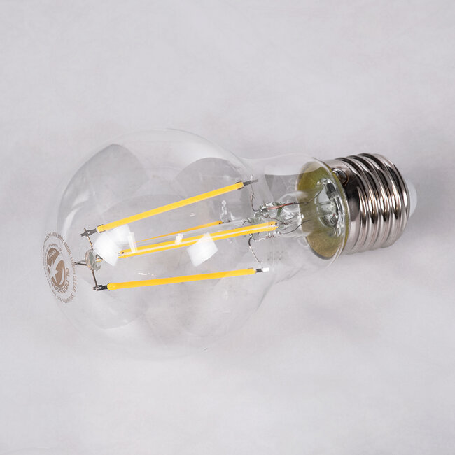 99053 Λάμπα LED Long Filament E27 A60 Γλόμπος 10W 1100lm 360° AC 220-240V IP20 Φ6 x Υ10.5cm Φυσικό Λευκό 4000K με Διάφανο Γυαλί - Dimmable - 3 Years Warranty