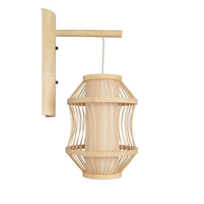 TULUM 01971 Boho Φωτιστικό Τοίχου - Απλίκα με Ντουί 1 x E27 AC 220-240V IP20 - Μπεζ - Μ24 x Π32 x Υ55cm - 4