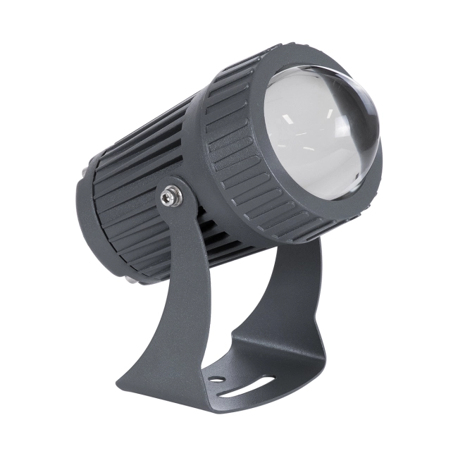 SPOTFENIA 90136 Αρχιτεκτονικό Σποτ Φωτισμου LED 10W 850lm 5° DC 24V Αδιάβροχο IP65 Μπλε Dimmable - Bridgelux COB Chip - Γκρι Ανθρακί - Μ7 x Π7 x Υ12cm - 3 Χρόνια Εγγύηση