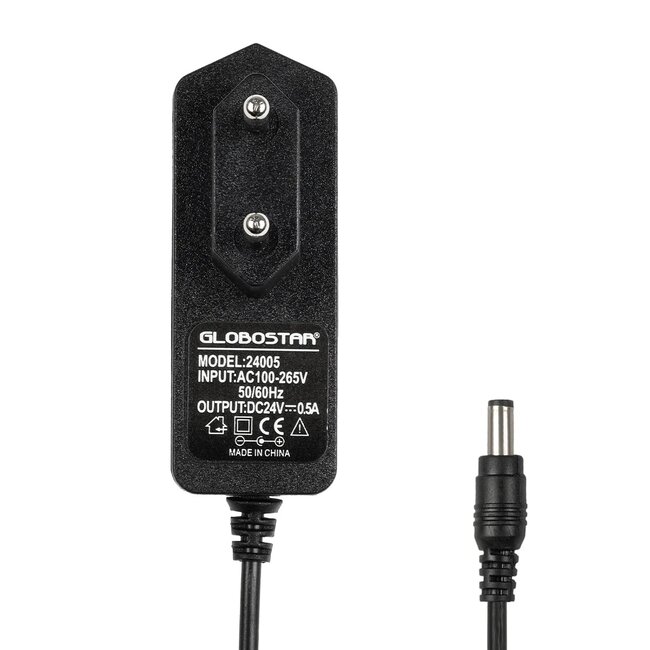 VOLTIX GLB-107-0005 Τροφοδοτικό/Μετασχηματιστής Class II SELV 12W 0.5A AC 220-240V σε DC 24V IP20 - Μαύρο Ματ - Μ7.3 x Π4 x Υ2.8cm - 3 Χρόνια Εγγύηση - 6