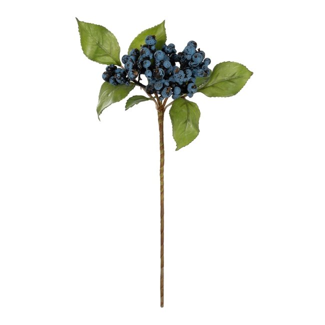 Artificial Garden BLUBERRIES FRUIT BRANCH 21434 Τεχνητό Διακοσμητικό Κλαδί Μπλε Μύρτιλο  Y30cm