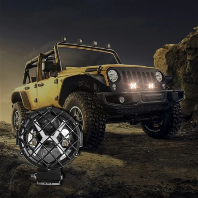 85438 Vehicle & JEEP Work Lights - Φώτα Εργασίας για Οχήματα και JEEP με X Light DRL & Φλας LED High Power 45W DC 9-36V Αδιάβροχo IP67 Πορτοκαλί & Ψυχρό Λευκό 6000K M17 x Π8 x Υ21cm - 9