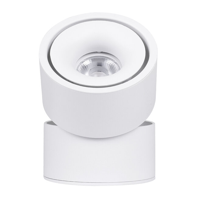 OMEGA-S 60298 Επιφανειακό LED Spot Downlight Φ10cm 12W 1560lm 36° AC 220-240V IP20 Φ10 x Υ10.5cm - Στρόγγυλο - Λευκό - Φυσικό Λευκό 4500K - Bridgelux COB - 5 Years Warranty - 8