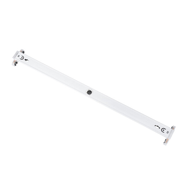 TUBATO 60151 Μεταλλικό Σκαφάκι για 2 x Λάμπες 60CM T8 G13 LED AC 220-240V IP20 Μ60 x Π7.2 x Υ4cm - 5 Χρόνια Εγγύηση