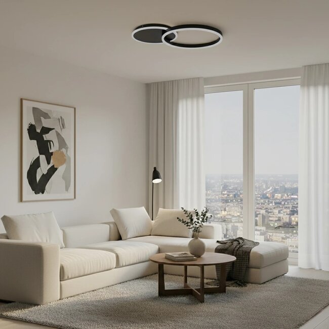 kelvo® VENOM KLV-101-0181 Φωτιστικό Οροφής LED 45W 4500lm 360° AC 220-240V IP20 Ρυθμιζόμενο Λευκό CCT με Χειριστήριο από 2700K έως 6000K Dimmable - Lumileds SMD Chip - Μαύρο Ματ - Μ60 x Π40 x Υ7.5cm - 3 Χρόνια Εγγύηση kelvo® VENOM KLV-101-0181 Φωτιστικό Οροφής LED 45W 4500lm 360° AC 220-240V IP20 Ρυθμιζόμενο Λευκό CCT με Χειριστήριο από 2700K έως 6000K Dimmable - Lumileds SMD Chip - Μαύρο Ματ - Μ60 x Π40 x Υ7.5cm - 3 Χρόνια Εγγύηση