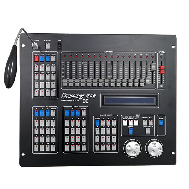 Επαγγελματική Κονσόλα Φωτισμού SUNNY 512 Κανάλια USB LCD Display DMX512  49766