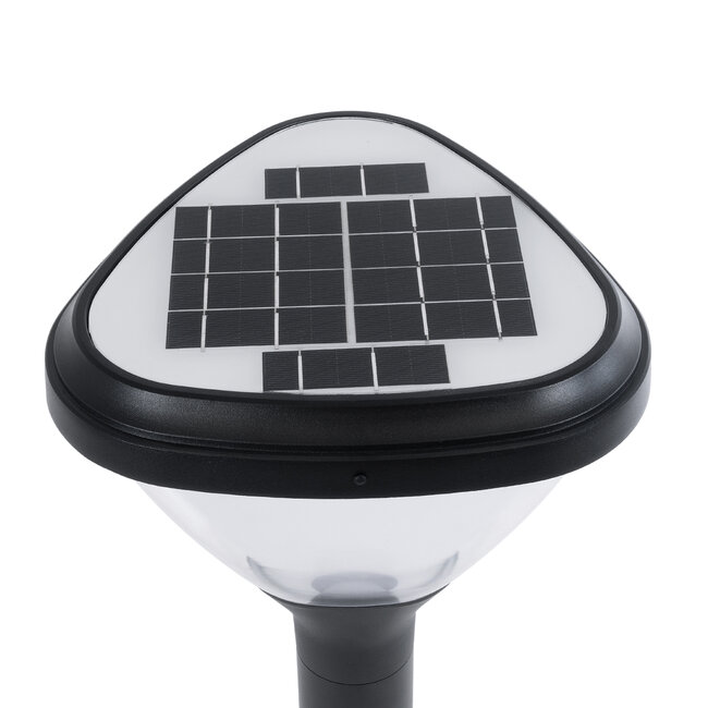 SOLARMIS 90521 LED Solar Bollard Light Κολωνάκι Κήπου Εξωτερικού Χώρου 10W 180lm 120° με Ενσωματωμένο Φωτοβολταϊκό Panel 6V 5W & Επαναφορτιζόμενη Μπαταρία Li-ion 3.2V 6000mAh με Αισθητήρα Ημέρας-Νύχτας - Αδιάβροχο IP65 Φ26 x Υ60cm Ψυχρό Λευκό 6000K - 6