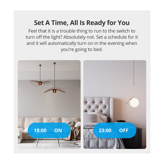 80131  SONOFF T2EU2C-RF - 433MHz Wireless Smart Wall Touch Button Switch AC 100-240V Max 4A (2A/Way) 2 Way - RF Series - 10