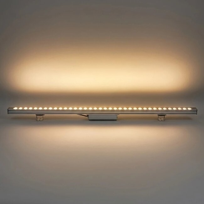 WASHERLUMA GLB-103-0033 Μπάρα Φωτισμού Wall Washer LED 36W 3240lm 30° AC 220-240V Αδιάβροχο IP65 Θερμό Λευκό 2700K - Sanan SMD Chip - Γκρι Ανθρακί Ματ - Μ100 x Π4 x Υ6.5cm - 3 Χρόνια Εγγύηση - 2