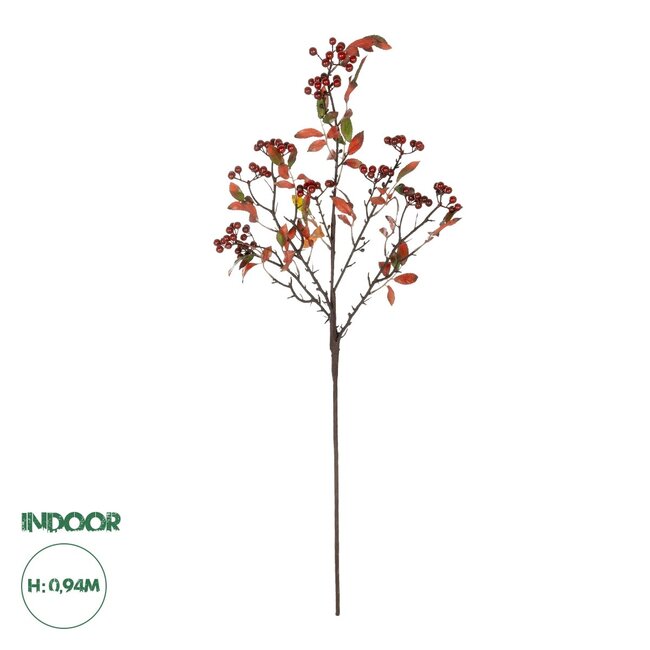 Artificial Garden BROWN BERRIES FRUIT BRANCH 21444 Τεχνητό Διακοσμητικό Κλαδί Κάφε Γκί Y94cm