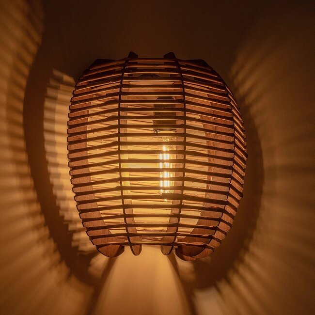 BOND 205-0050 Boho Φωτιστικό Τοίχου - Απλίκα με Ντουί 1 x E27 AC 220-240V IP20 - Μπεζ - M35 x Π18 x Υ32cm - 3