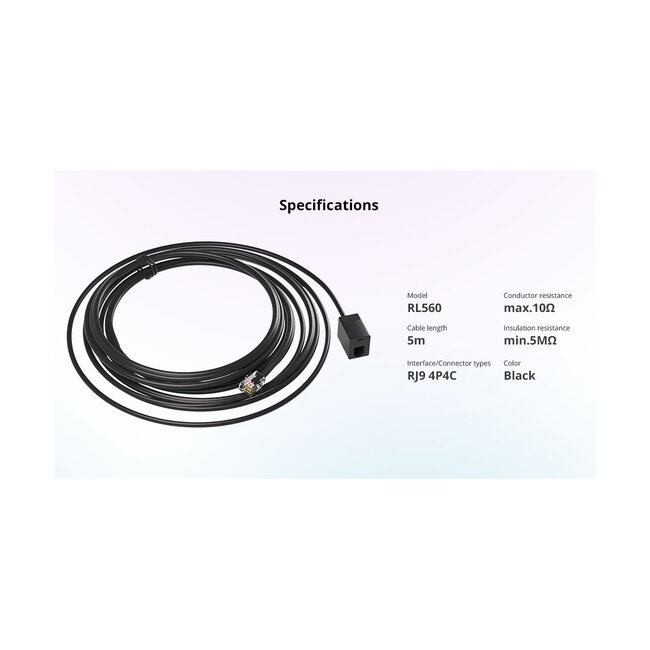 80103 SONOFF RL560 Sensor Extension Cable 5m for THS01 - DS18B20 - MS01 With RJ9 4P4C Connector - 7