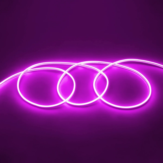 70577 OVALE 120° Degree Neon Flex Epistar LED SMD 2835 1m 12W/m 120LED/m 1212lm/m 120° DC 230V Αδιάβροχη IP68 Ροζ Dimmable