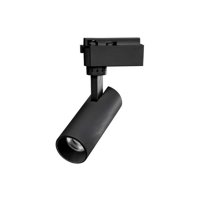 Globostar BEAMTRACK 60805 Μονοφασικό Φωτιστικό Σποτ Ράγας LED 10W 230V 1200lm 30° Acrylic HQ LENS AC 220-240V IP20 Φ4.6 x Υ12.5cm Θερμό Λευκό 3000k - EUROTRACKSystem 1L+1N - Μαύρο - Bridgelux Chip - TUV Certified Driver - 5 Χρόνια Εγγύηση