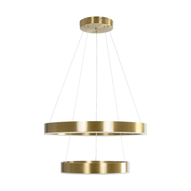 kelvo® VENOM KLV-101-0198 Κρεμαστό Φωτιστικό Οροφής LED 75W 7500lm 120° AC 220-240V IP20 Ρυθμιζόμενο Λευκό CCT με Χειριστήριο από 2700K έως 6000K Dimmable - Lumileds SMD Chip - Χρυσό Πλατίνα - Μ60 x Π60 x Υ40cm - 3 Χρόνια Εγγύηση - 4