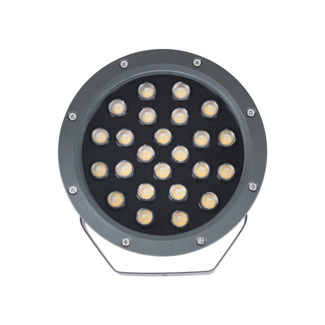 TREELIGHT-RIVA 90365 Σποτ Φωτισμού Ειδικό για Φυτά - Δέντρα με Βάση Κήπου / Καρφωτό LED 24W 2280lm 10° DC 24V Αδιάβροχο IP67 Φ20.5 x Υ6.5cm Φυσικό Λευκό 4500K - Γκρι Ανθρακί - 3 Years Warranty - 8