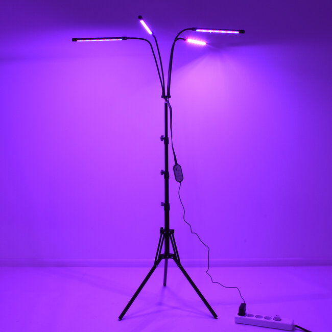 85956 Grow Light Full Spectrum LED Φωτιστικό Ανάπτυξης Φυτών Γλάστρας με 4 Κινούμενες Κεφαλές & Τρίποδο 150cm SMD 2835 80W 160° AC230V IP54 με Dimmer & Timer Εσωτερικού Χώρου για Κάλυψη Επιφάνειας 1m x 1m Πλήρους Φάσματος Φωτισμού - 9