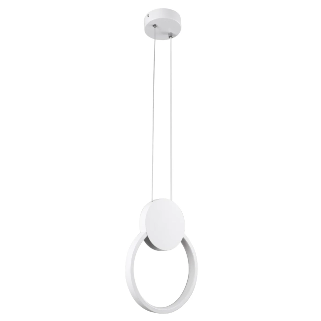  CYCLOS 61074 Μοντέρνο Κρεμαστό Φωτιστικό Οροφής LED 9W 900lm 300° AC 220-240V IP20 Ρυθμιζόμενο Λευκό CCT με On/Off 2700K/4500K/6000K - Lumileds SMD Chip - Λευκό Ματ - Μ21 x Π2.3 x Υ26.5cm - 3 Χρόνια Εγγύηση - 3