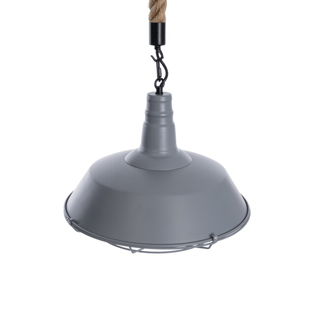 CRANE 01411 Vintage Κρεμαστό Φωτιστικό Οροφής με Ντουί 1 x E27 AC 220-240V IP20 - Γκρι & Μπεζ - Μ36 x Π36 x Y31cm - 6