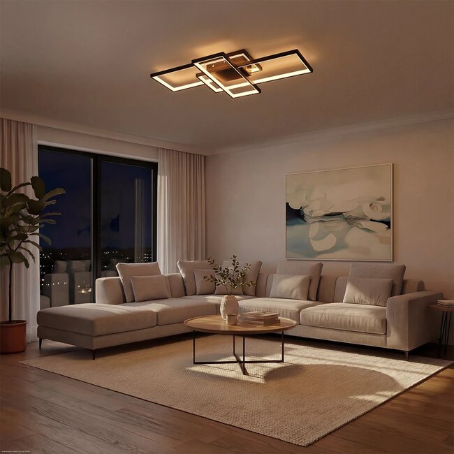 kelvo® QUADRA KLV-101-0293 Φωτιστικό Οροφής LED 100W 10000lm 120° AC 220-240V IP20 Ρυθμιζόμενο Λευκό CCT με Χειριστήριο από 2700K έως 6000K Dimmable - Lumileds SMD Chip - Μαύρο Ματ - Μ85 x Π45 x Υ9cm - 3 Χρόνια Εγγύηση kelvo® QUADRA KLV-101-0293 Φωτιστικό Οροφής LED 100W 10000lm 120° AC 220-240V IP20 Ρυθμιζόμενο Λευκό CCT με Χειριστήριο από 2700K έως 6000K Dimmable - Lumileds SMD Chip - Μαύρο Ματ - Μ85 x Π45 x Υ9cm - 3 Χρόνια Εγγύηση