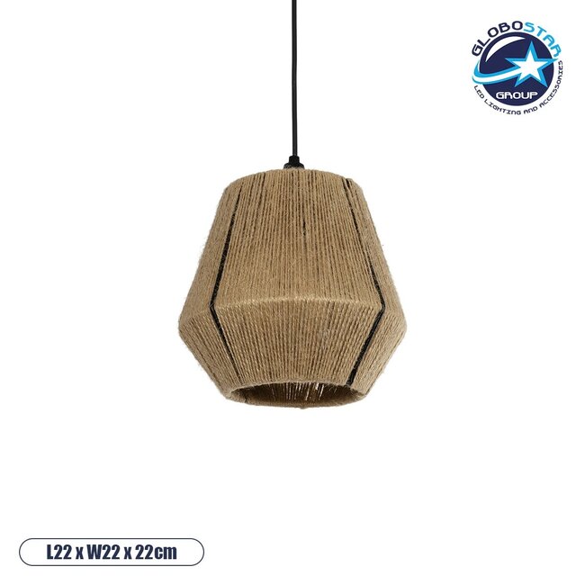 PULVIS 205-0083 Boho Κρεμαστό Φωτιστικό Οροφής με Ντουί 1 x E27 AC 220-240V IP20 - Μπεζ - M22 x Π22 x Υ22cm PULVIS 205-0083 Boho Κρεμαστό Φωτιστικό Οροφής με Ντουί 1 x E27 AC 220-240V IP20 - Μπεζ - M22 x Π22 x Υ22cm