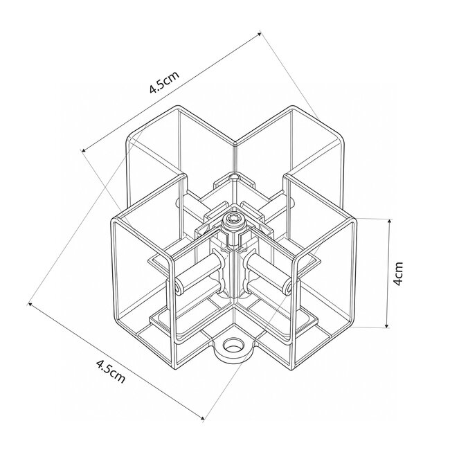 HEXON GLB-101-0093 Σύνδεσμος + AC 220-240V IP20 - Διάφανο - Μ7 x Π7 x Υ4cm