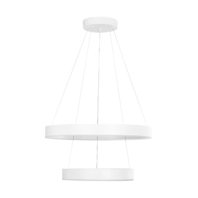 kelvo® VENOM KLV-101-0197 Κρεμαστό Φωτιστικό Οροφής LED 75W 7500lm 120° AC 220-240V IP20 Ρυθμιζόμενο Λευκό CCT με Χειριστήριο από 2700K έως 6000K Dimmable - Lumileds SMD Chip - Λευκό Ματ - Μ60 x Π60 x Υ40cm - 3 Χρόνια Εγγύηση - 4