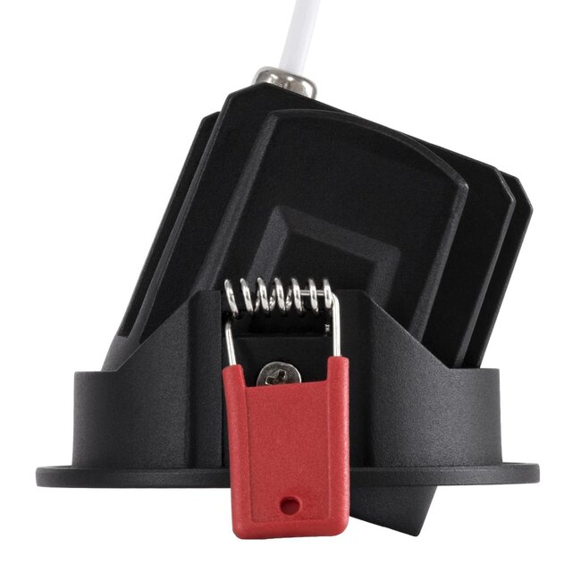 kelvo® LEO KLV-101-0314 Χωνευτό Κινούμενο Φωτιστικό Downlight Σποτ με Honeycomb Anti-Glare Reflector LED 10W 1300lm 38° AC 220-240V IP20 Φυσικό Λευκό 4500K - Bridgelux COB Chip & TÜV SÜD Driver - Μαύρο Ματ - Μ8.5 x Π8.5 x Υ6.6cm / Q7.5cm - 5 Χρόνια Εγγύηση - 7