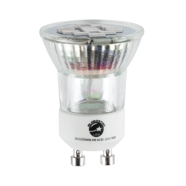 76009 Σποτ LED GU10 MR11 4W 300lm 120° AC 85-265V με Λευκό Γαλακτερό Γυαλί Κόκκινο - 2 Χρόνια Εγγύηση 76009 Σποτ LED GU10 MR11 4W 300lm 120° AC 85-265V με Λευκό Γαλακτερό Γυαλί Κόκκινο - 2 Χρόνια Εγγύηση