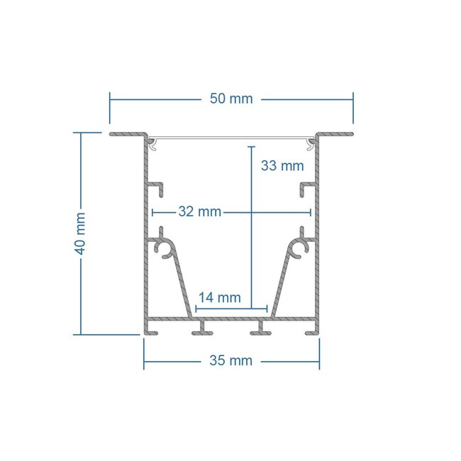 ALP-CORNER-SIDE90 RECESSA 61790 Χωνευτό Προφίλ Αλουμινίου Γωνία με Λευκό Γαλακτερό Πατητό Κάλυμμα για Ταινίες LED IP20 - Γκρι Ανθρακί Ματ - Μ30 x Π3.5 x Υ4cm - 9
