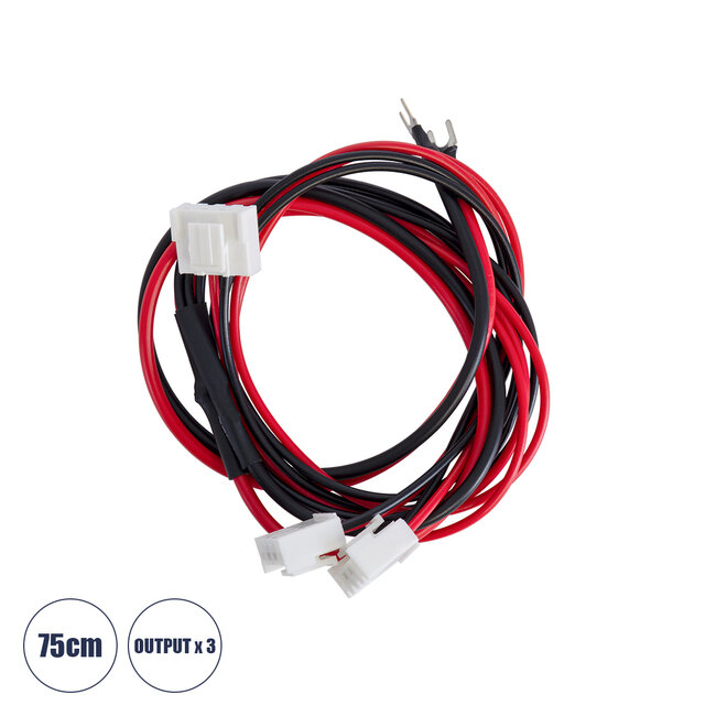 90244 Καλώδιο Τροφοδοσίας για LED Modules Input x 1 Output x3 Μήκος 75cm