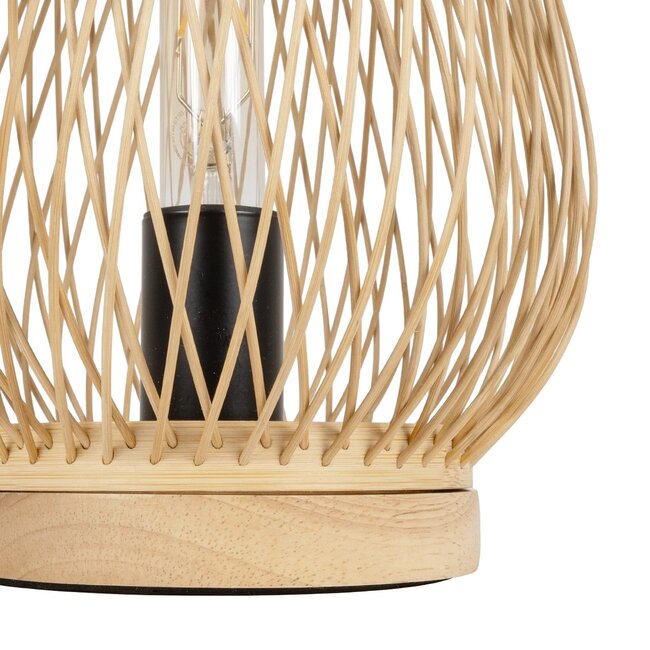 ARIDA 01982 Boho Επιτραπέζιο Φωτιστικό Πορτατίφ με Ντουί 1 x E27 AC 220-240V IP20 - Μπεζ - Μ20 x Π20 x Υ38.5cm - 6